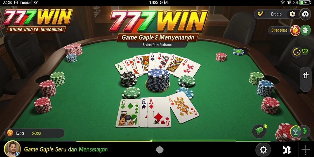 Screenshot gameplay Gaple yang mendebarkan di 777WIN.