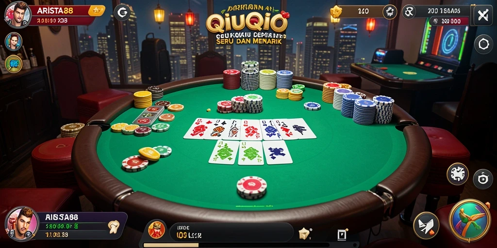 Tampilan gameplay QiuQiu yang menarik dan seru di ARISTA88.