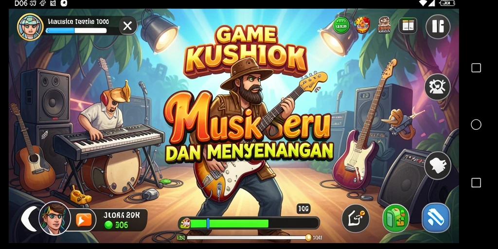 Gameplay seru D06 dengan grafis menarik dan pilihan lagu.