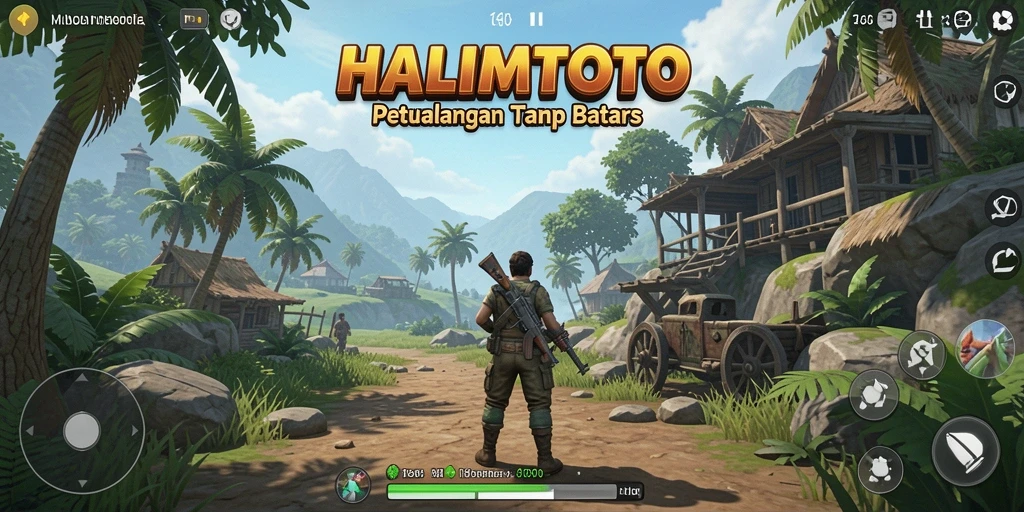 Gameplay menarik di dunia terbuka HALIMTOTO yang penuh petualangan.