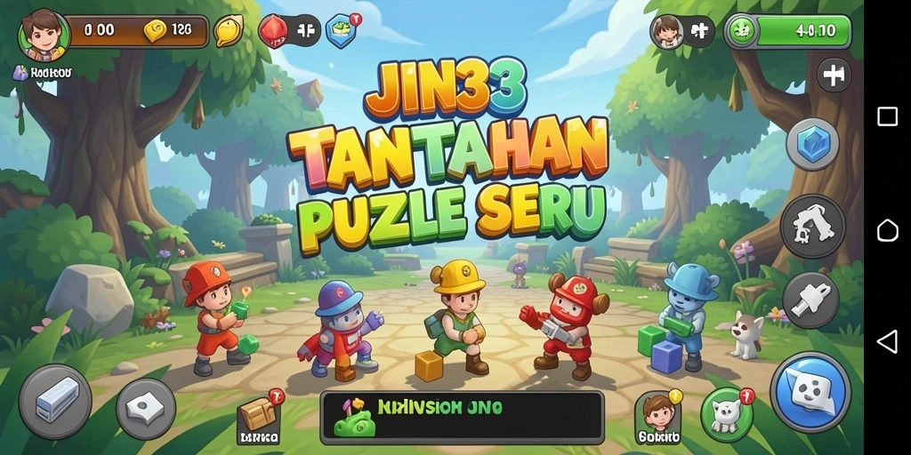 Tampilan gameplay JIN33 dengan tantangan Puzzle menarik.