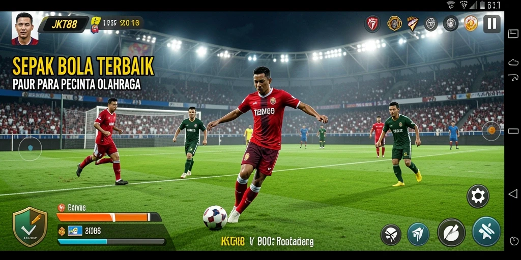 Tangkapan layar gameplay JKT88 yang menampilkan aksi mendebarkan di lapangan.