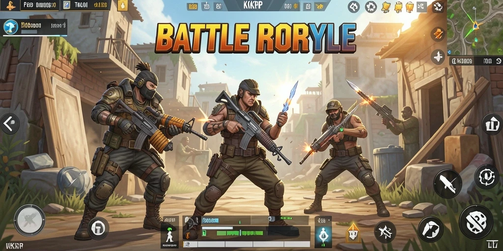 Tampilan seru pertandingan Battle Royale di KKRP dengan aksi mendebarkan.