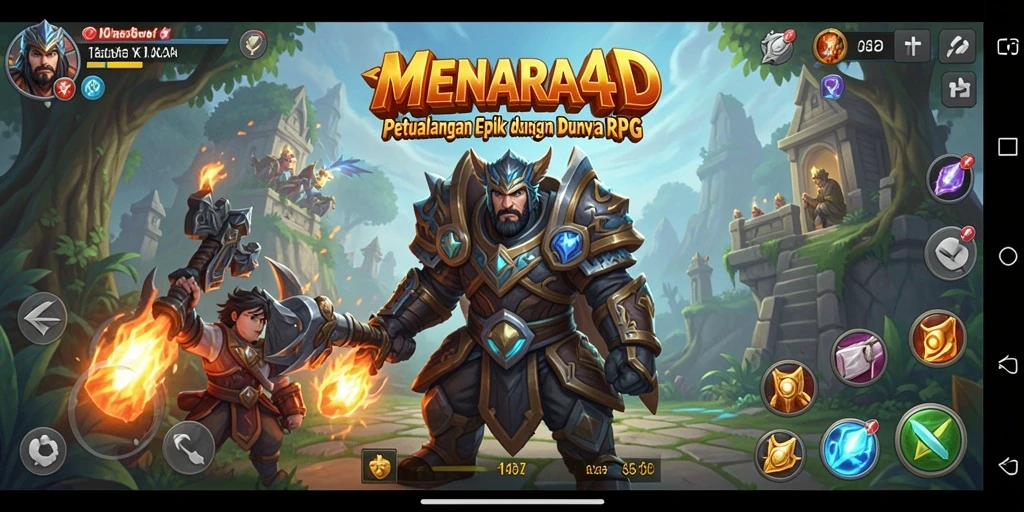 Tampilan menarik dari gameplay RPG di MENARA4D.