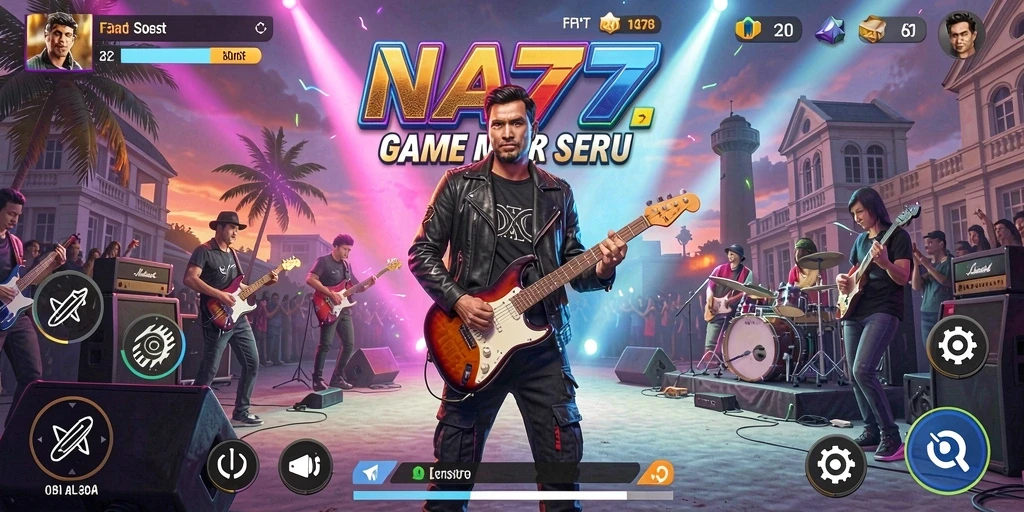 Menampilkan gameplay seru dalam permainan musik NA777.