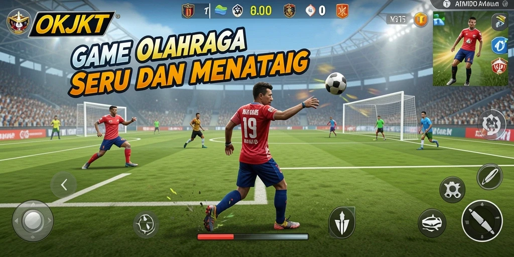 Screenshot dari gameplay OKJKT yang menampilkan kompetisi olahraga seru.