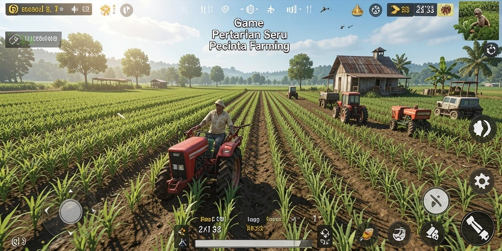 Screenshot RR33 menampilkan aktivitas berkebun yang seru dan interaktif.