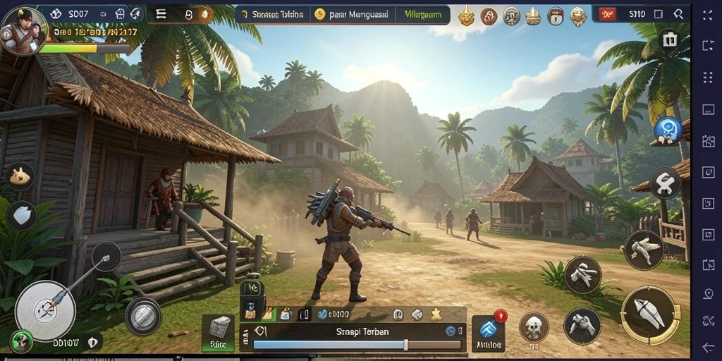 Tampilan dinamis dari gameplay strategi di SD107.