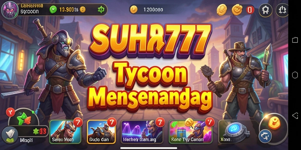 Screenshot gameplay SUHU777 menampilkan bisnis yang sedang berkembang.